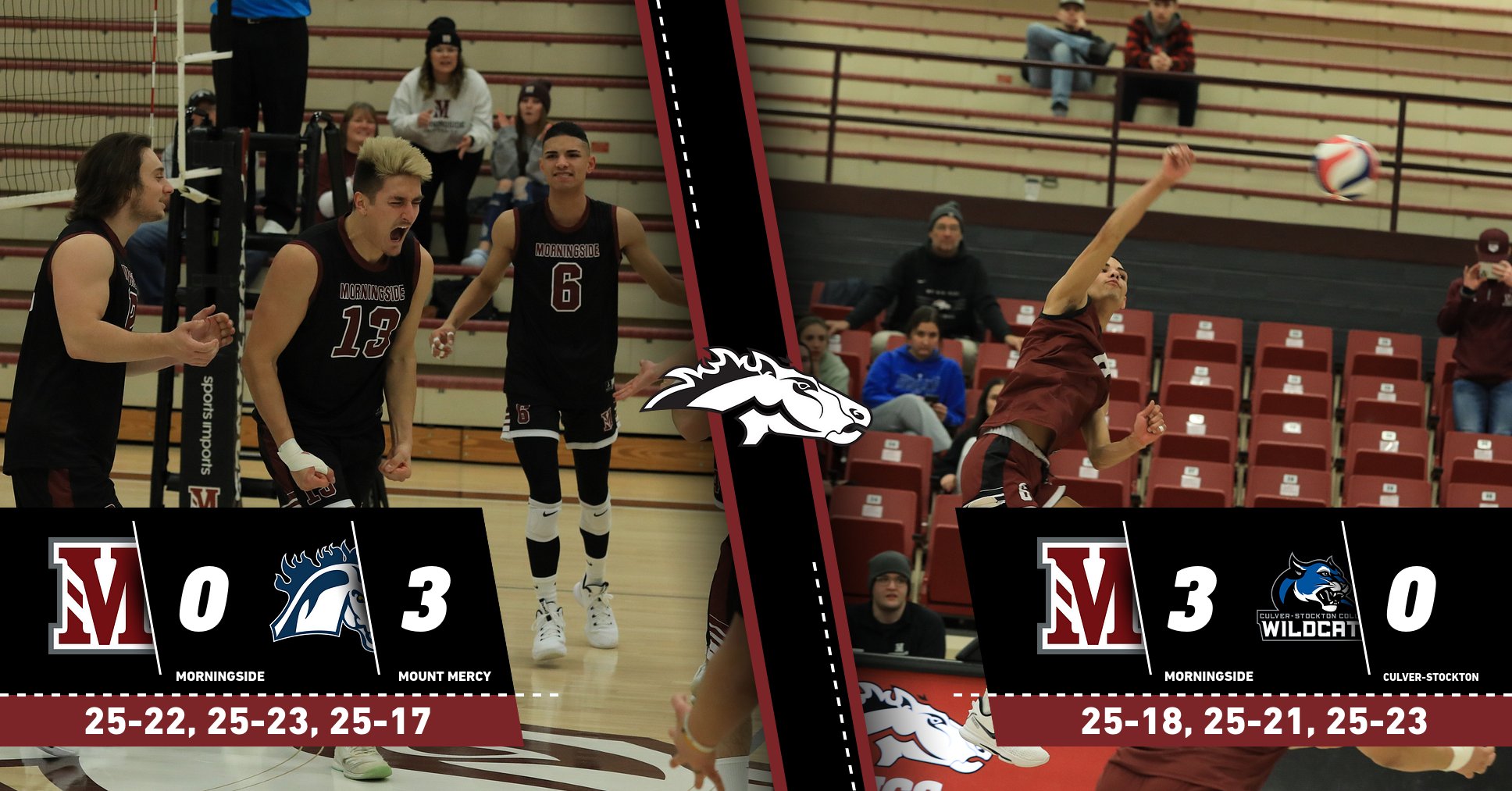 Men's volleyball vs Mount Mercy and Culver Stockton.