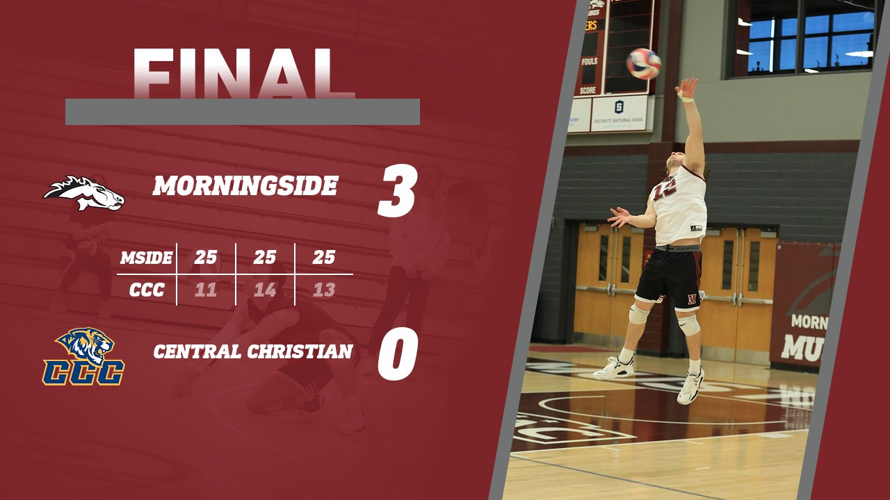 Mustangs sweep Central Christian, 3-0.  