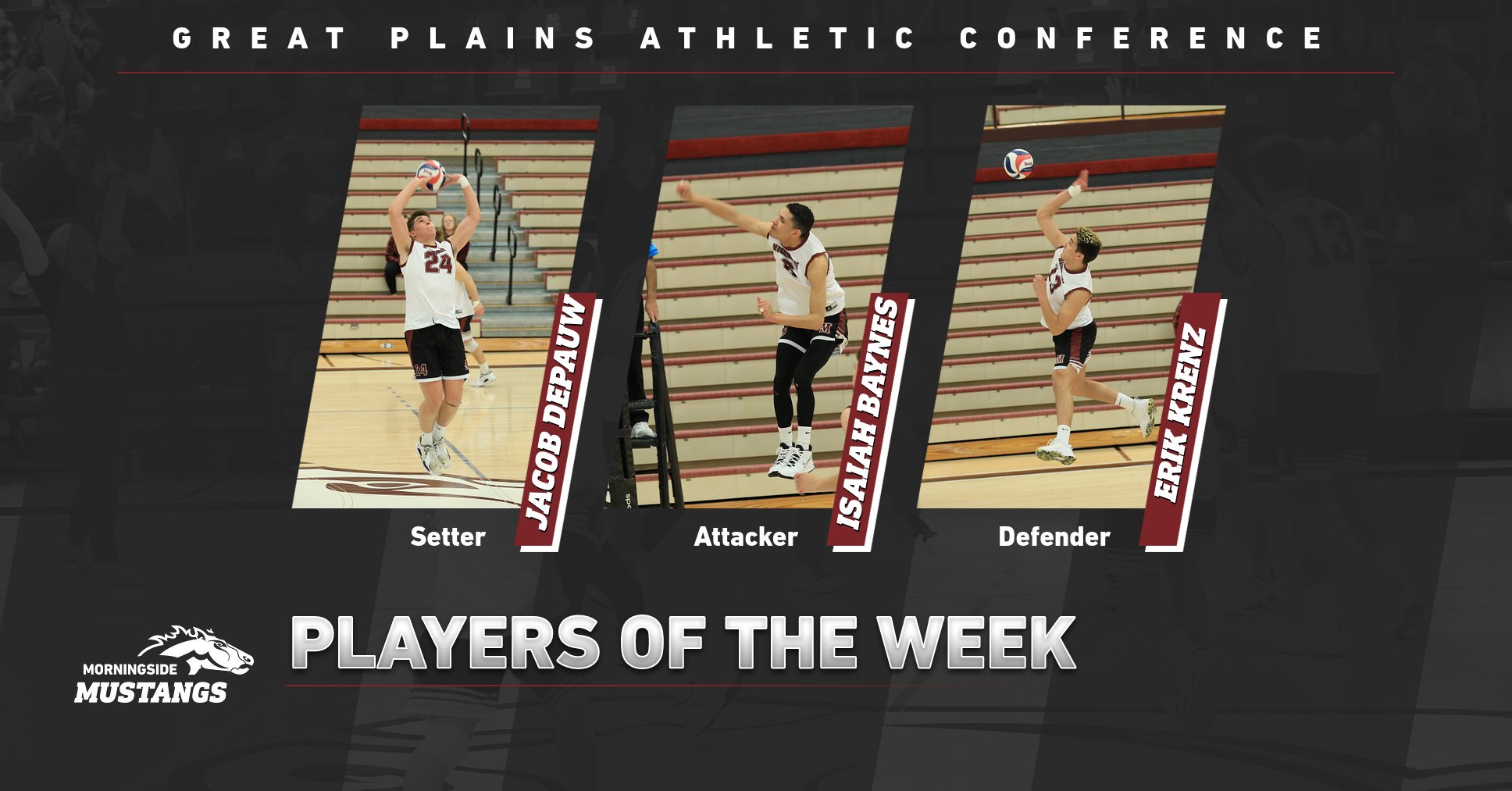 Men's volleyball sweeps GPAC Players of the Week