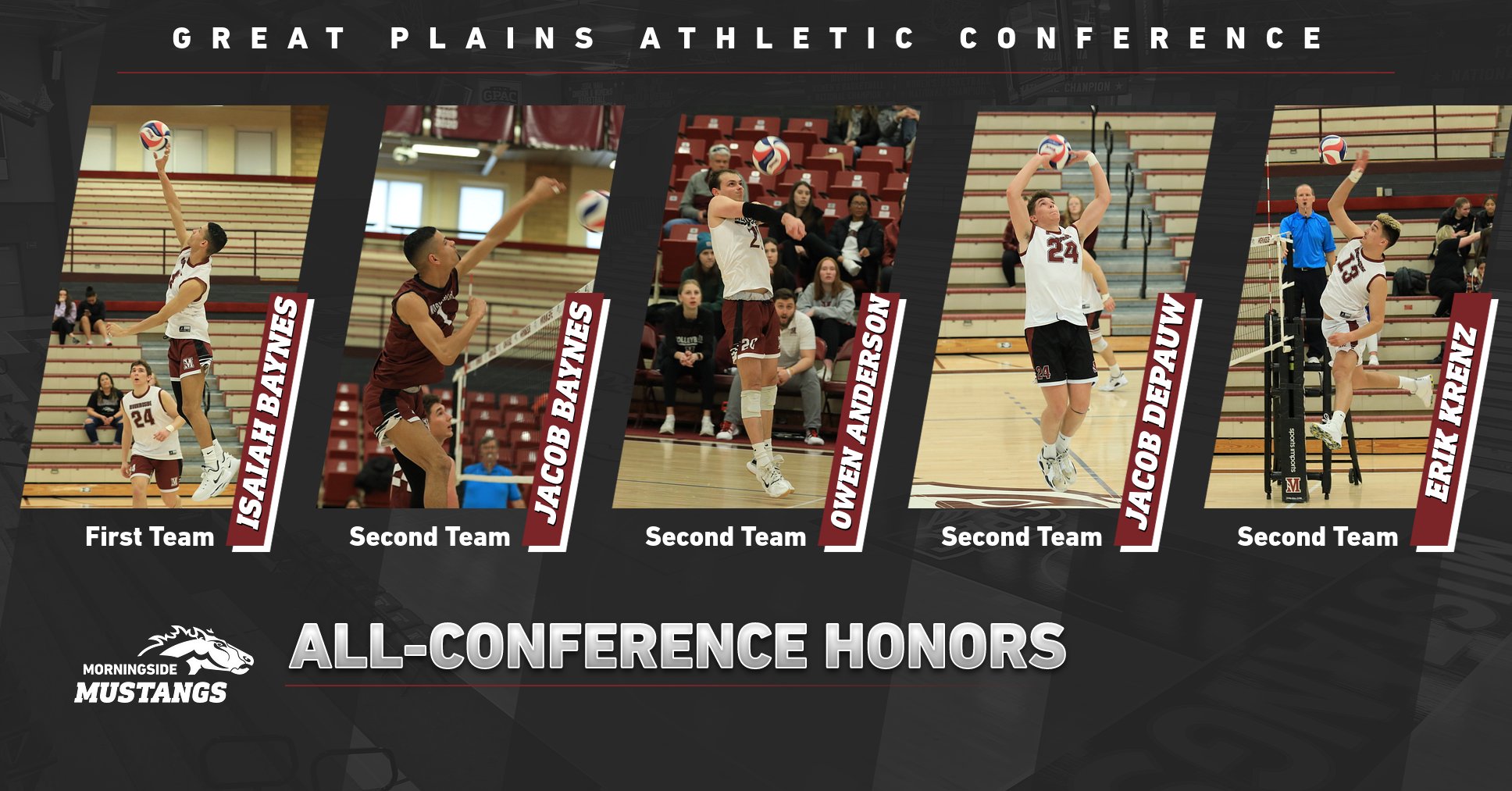Mustangs named to all-conference list, claim setter, libero of the year awards