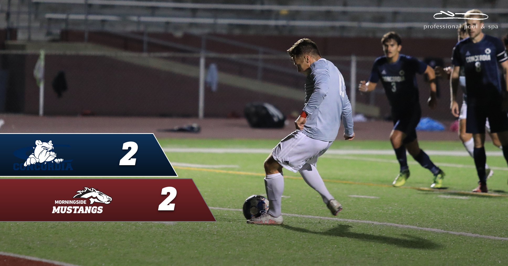 Mustangs play to 2-2 draw with Concordia