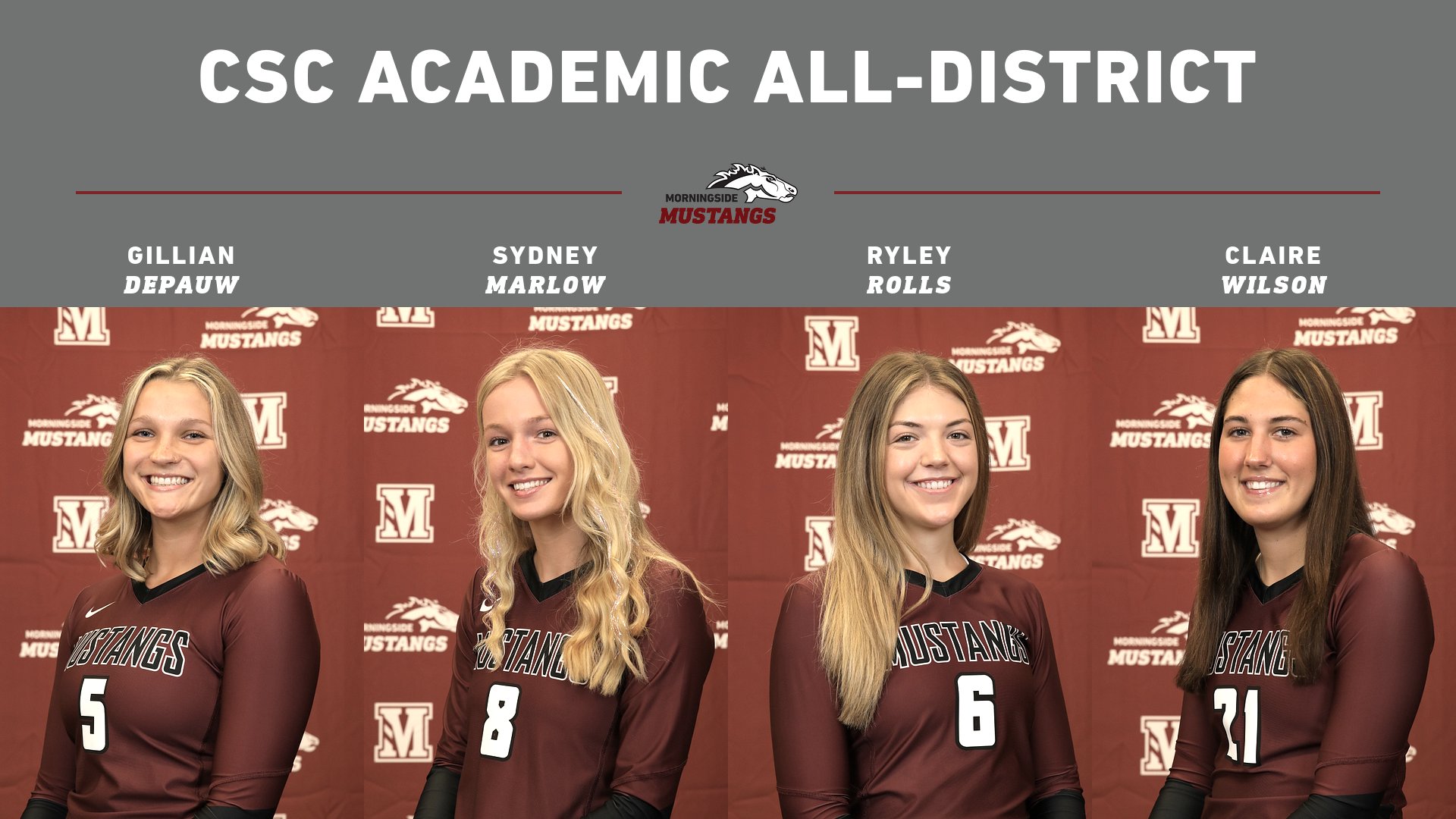 DePauw, Marlow, Rolls, Wilson named CSC Academic All-District