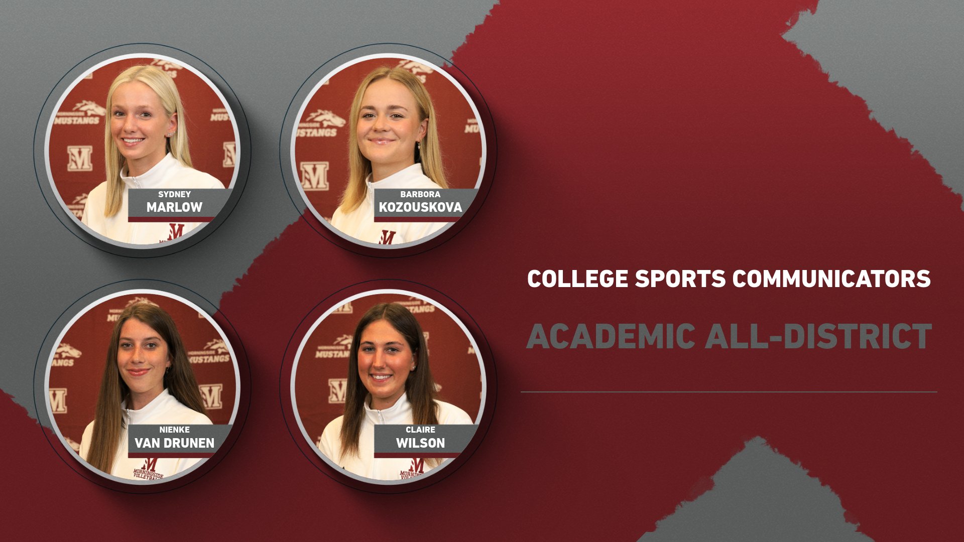 Four Mustangs selected for Academic All-District honors