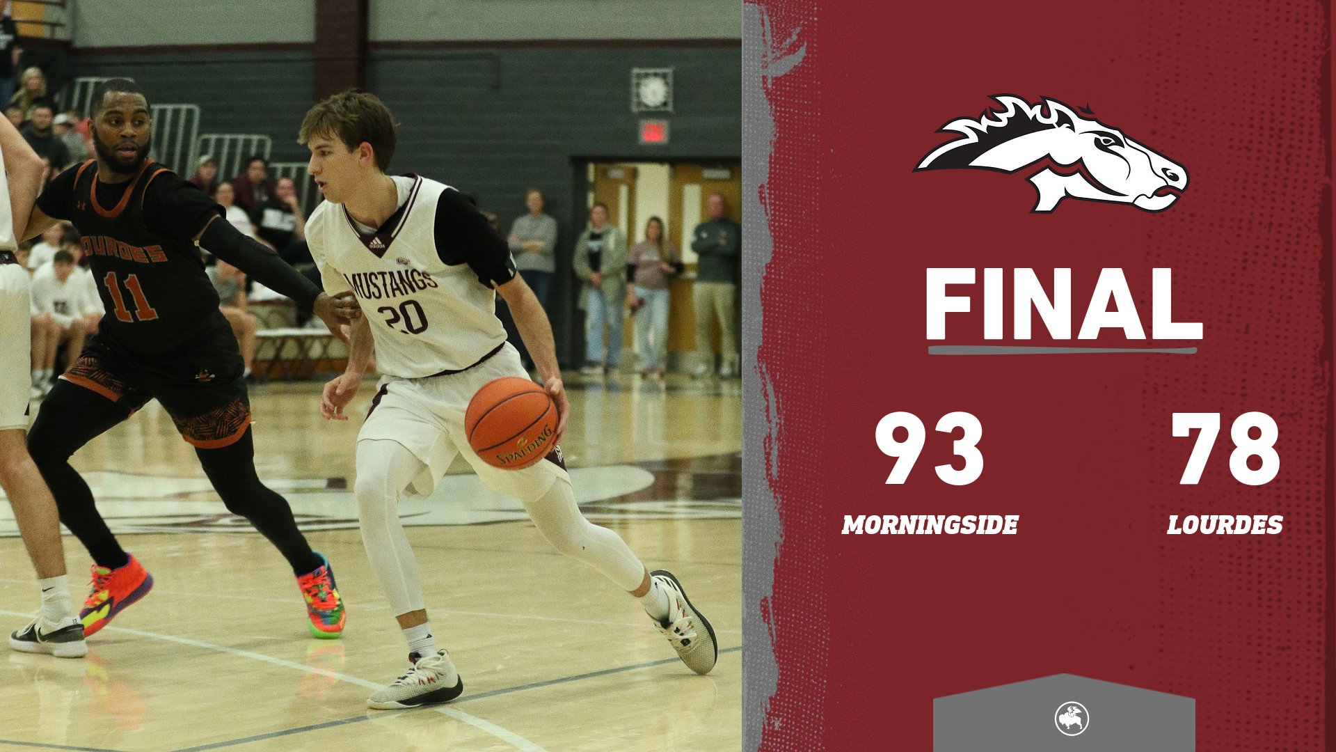 Mustangs cruise to 93-78 win over Lourdes