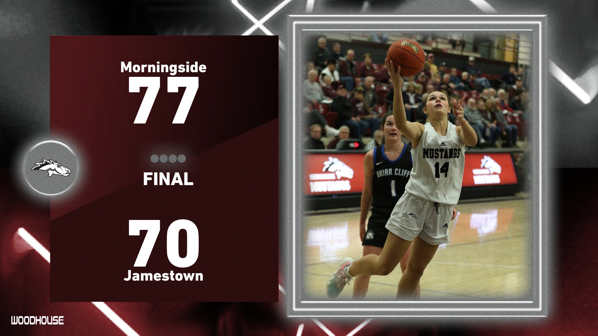 Three-point barrage lifts Mustangs past Jamestown