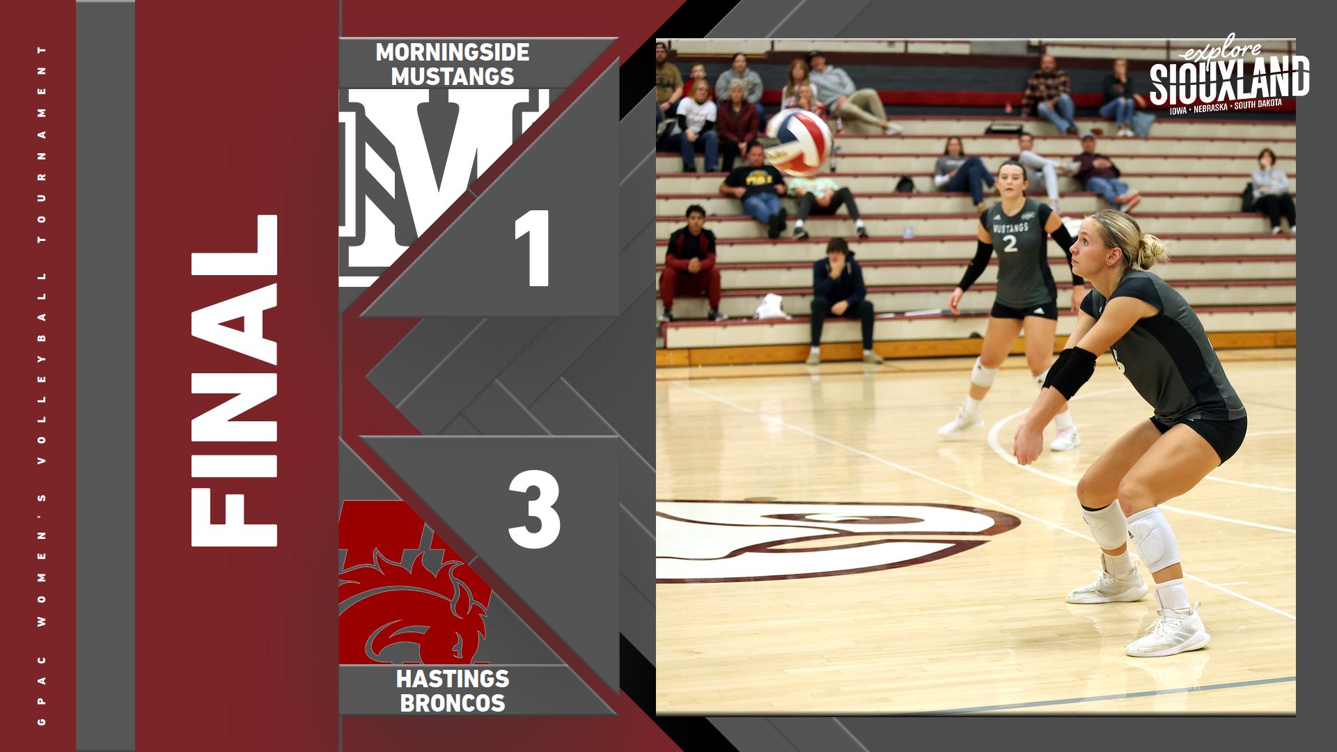 Graphic with Marlow photo and final score. 