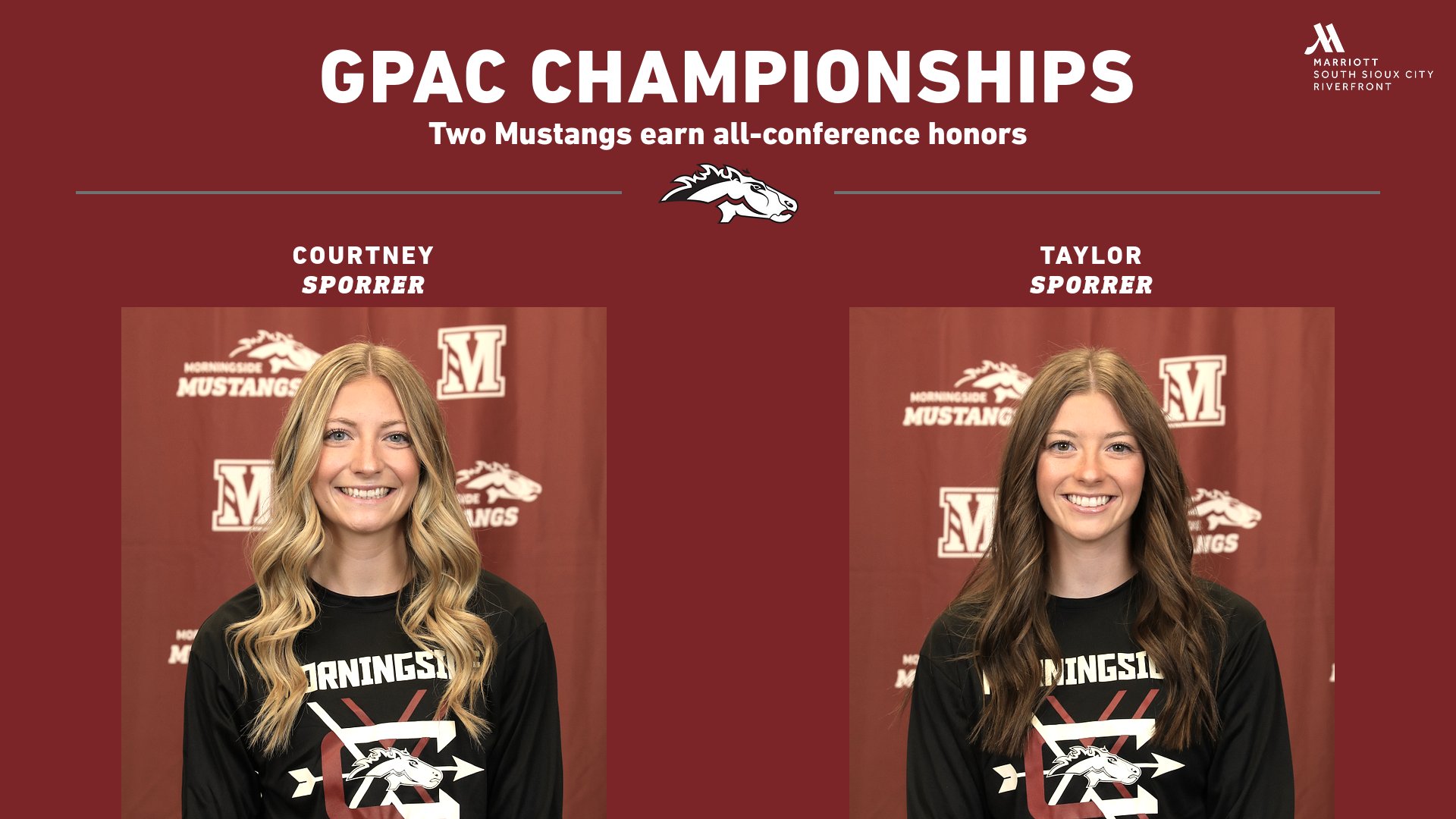 Two Mustangs earn all-conference honors at GPAC Championship